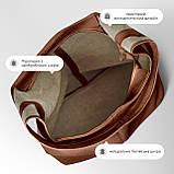 Хобо Takeasy Коричневий - Італійська жіноча м’яка сумка-хобо із натуральної шкіри без підкладки на блискавці (011943-bro-D17), фото 6
