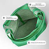 Хобо Takeasy Зелений - Італійська жіноча м’яка сумка-хобо із натуральної шкіри без підкладки на блискавці (011943-grn-D100), фото 6