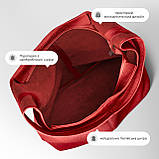 Хобо Takeasy Червоний - Італійська жіноча м’яка сумка-хобо із натуральної шкіри без підкладки на блискавці (011943-red-D58), фото 6