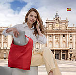 Хобо Takeasy Червоний - Італійська жіноча м’яка сумка-хобо із натуральної шкіри без підкладки на блискавці (011943-red-D58), фото 8