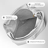 Хобо Takeasy Білий - Італійська жіноча м’яка сумка-хобо із натуральної шкіри без підкладки на блискавці (011943-whi-D01), фото 6