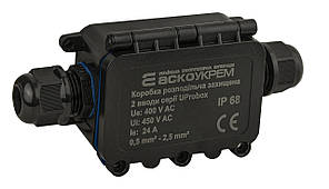 Коробка розподільча захищена, 2 вводи, IP68 серії UProbox