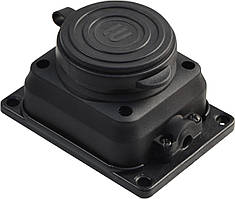 Розетка каучукова з захисною кришкою зовнішньої установки 2Р+PE 16А IP44