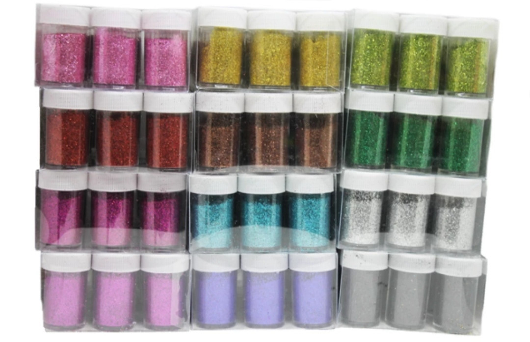 Глітер блискітки упаковка асорті 12 кольорів
