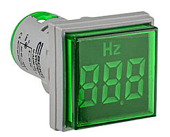 Світлосигнальна арматура з індикатором частоти серії U-ADM-Hz ᴓ22мм, квадратна, зелена