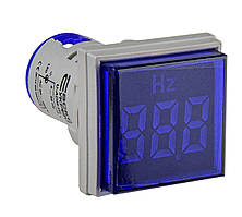 Світлосигнальна арматура з індикатором частоти серії U-ADM-Hz ᴓ22мм, квадратна, синя