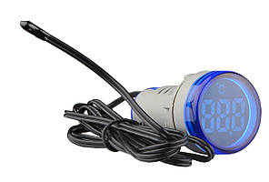 Світлосигнальна арматура з індикатором температури серії U-ADM-T ᴓ22мм, кругла, синя