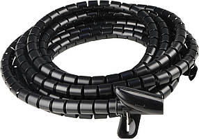 Гнучкий органайзер з кліпсою для кабелю чорний WCT-12 (3м)