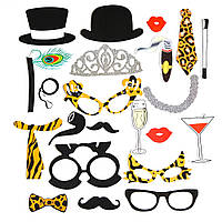 Бутафорія для свята унісекс 25 деталей one size різнобарвний