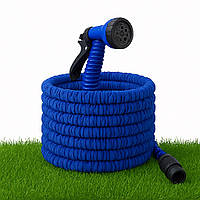 Шланг для полива 15 м + распылитель, V-HOSE / Садовый шланг растягивающийся / Поливочный шланг