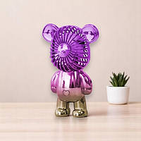 Мини-вентилятор Мишка настольный аккумуляторный с 3 режимами скорости