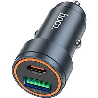 АЗП Hoco Z57A PD30W+QC3.0 (1Type-C/1USB) (Сірий)