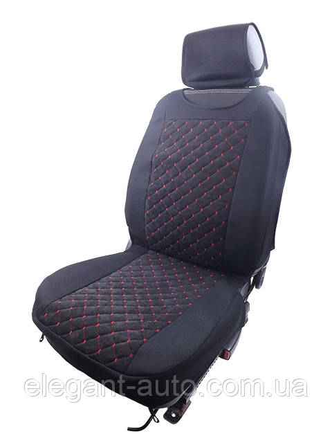 Майка чорна/РОМБ стьобаний червоною ниткою  на флісі(1+1)Закритий бік та низ/2-а підголовника)