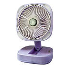 Вентилятор настільний складаний з підсвічуванням 28x20x12см F670 Фіолетовий, фото 4