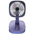Вентилятор настільний складаний з підсвічуванням 28x20x12см F670 Фіолетовий, фото 6