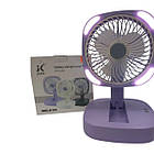 Вентилятор настільний складаний з підсвічуванням 28x20x12см F670 Фіолетовий, фото 7