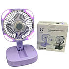 Вентилятор настільний складаний з підсвічуванням 28x20x12см F670 Фіолетовий, фото 8
