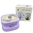 Вентилятор настільний складаний з підсвічуванням 28x20x12см F670 Фіолетовий, фото 9