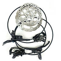 Гідравлічні гальма Logan Premium з роторами передні + задні на велосипед