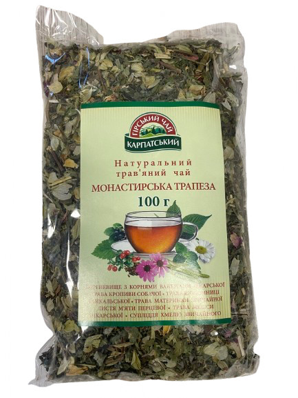 Чай трав’яний Монастирська трапеза (заспокійливий) "Гірський чай Карпатський", 100 г, фото 1