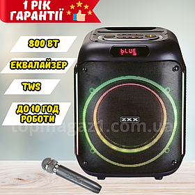 Акумуляторна Bluetooth колонка 800 Вт ZXX музична акустика USB із системою караоке FM/TF переносна зхх