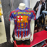 Чоловіча біла футболка принт Барселона, фото 4