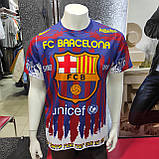 Чоловіча біла футболка принт Барселона, фото 7