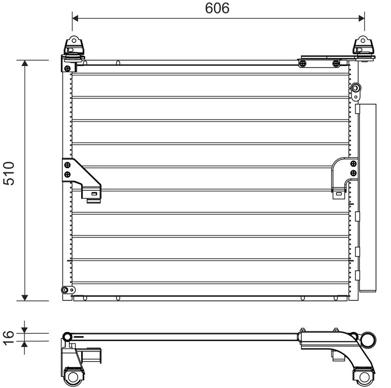 Радіатор кондиціонера Toyota Land Cruiser Prado (09-), Land Cruiser (15-) 2.7i, 2.8 D4D, фото 1