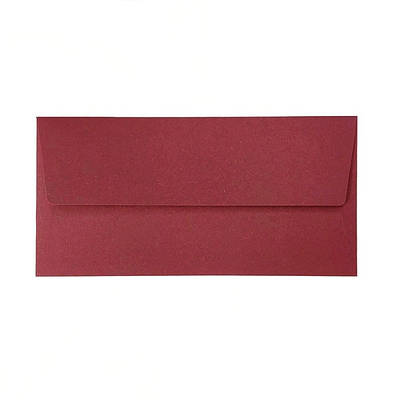 Конверт 220x110 мм, колір бордо, КОМПЛЕКТ 10 шт.