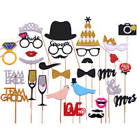 Бутафорія для весілля 31 деталь one size різнобарвний