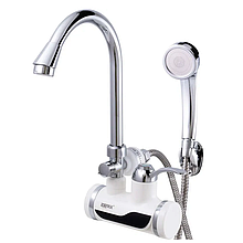 Проточний водонагрівач настінний змішувач з душем ZERIX ELW08-EW (ZX2788) білий