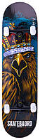 Скейтборд дерев'яний канадський клен із вантажністю 80 кг зі стильним малюнком для активного відпочинку