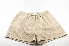 Оптом чоловічі пляжні шорти для купання та прогулянок (арт. 25-15-21/3) принт коричневая полоска 48-56рр.