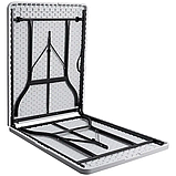 Стіл туристичний складаний SpringFun 180x74x72 садовий, для кемпінгу з пластику, білий, фото 3