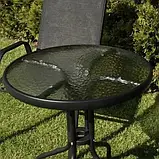 Набір меблів для саду,балкона,тераси стіл + 2 стільці Gardlov 23461 Польща Black, фото 7
