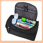 Дорожня косметичка-органайзер із гачком, чорна BC. Органайзер для душового приладдя, фото 9