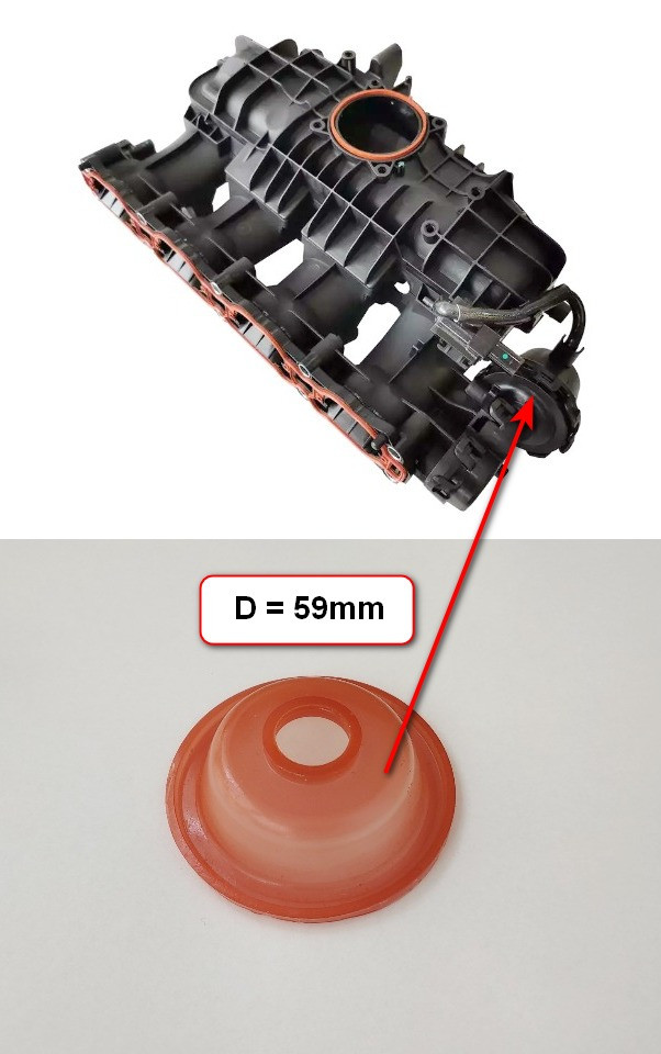 Мембрана клапана впускного колектора VW, Audi 2.0L 06L133201ET, 06L133201EH