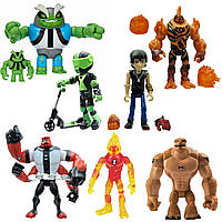 Набір іграшок із м/ф Бен10 8в1 зі світловими ефектами, 12 см — Ben 10 figure set