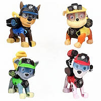 Набір фігурок Щенячий патруль 4в1: Маршалл, Рокі, Кремез, Чейз, 6 см