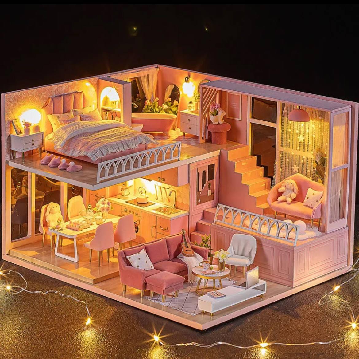 Конструктор 3D DIY Румбокс "Рожевий затишок" Dream Angels, L-030, рожевий