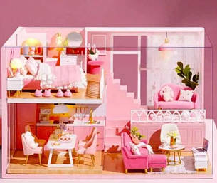 Конструктор 3D DIY Румбокс "Рожевий затишок" Dream Angels, L-030, рожевий, фото 2