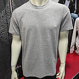 Базова чоловіча футболка однотонна сіра, фото 2