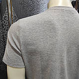 Базова чоловіча футболка однотонна сіра, фото 4