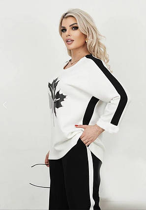 Стильний жіночий костюм, тканина "Трикотаж" 48, 50, 52, 54, 56, 58, 60, 62 розмір 48, фото 3