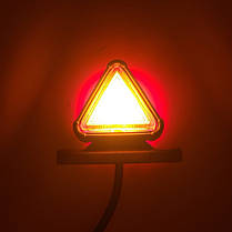 Ліхтар габаритний 12-24V діодний червоно-жовтий трикутний (LED) 5см, фото 3
