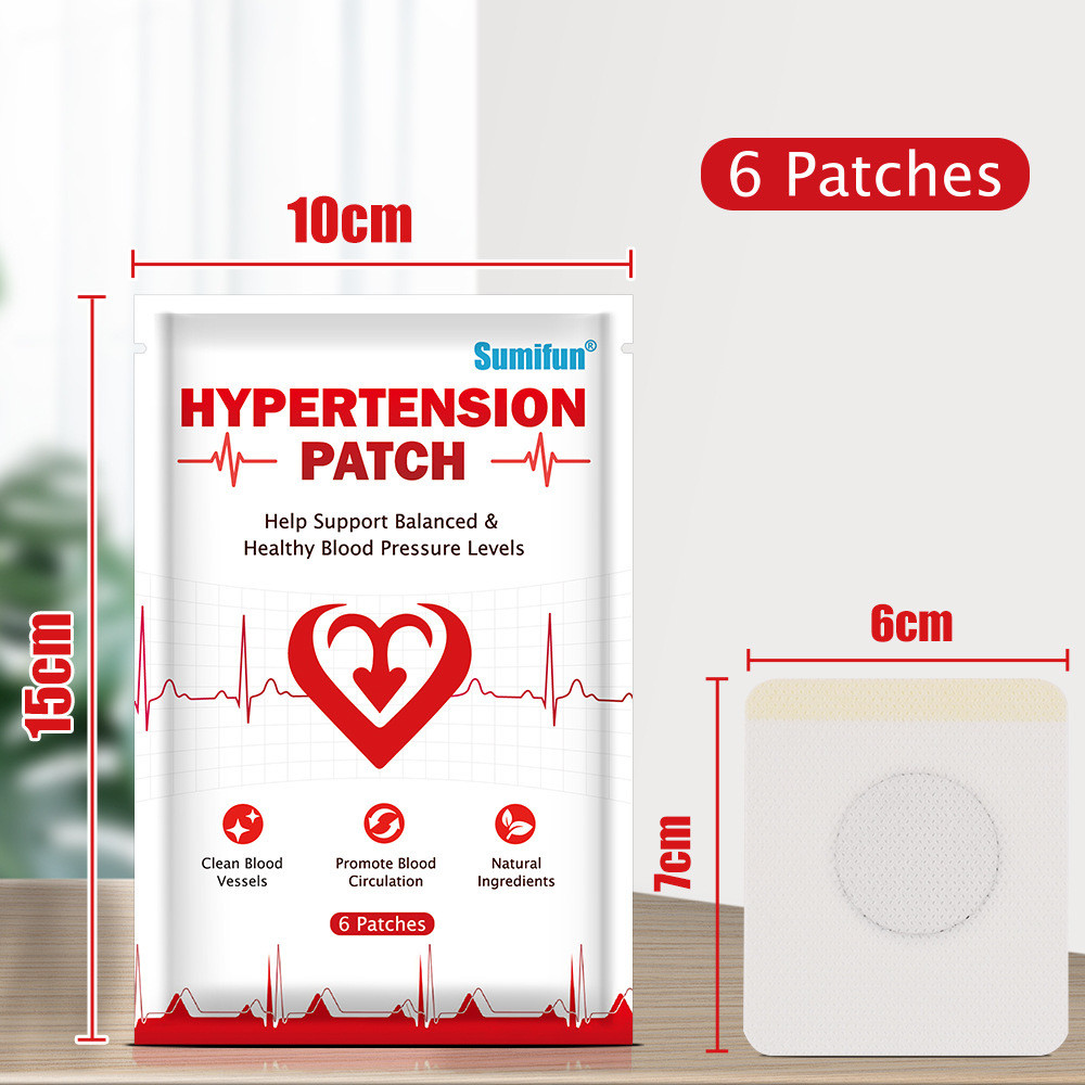Пластир проти гіпертонії та головного болю "Hypertension Patch Plaster" — швидке полегшення та підтримка 6 шт., фото 1
