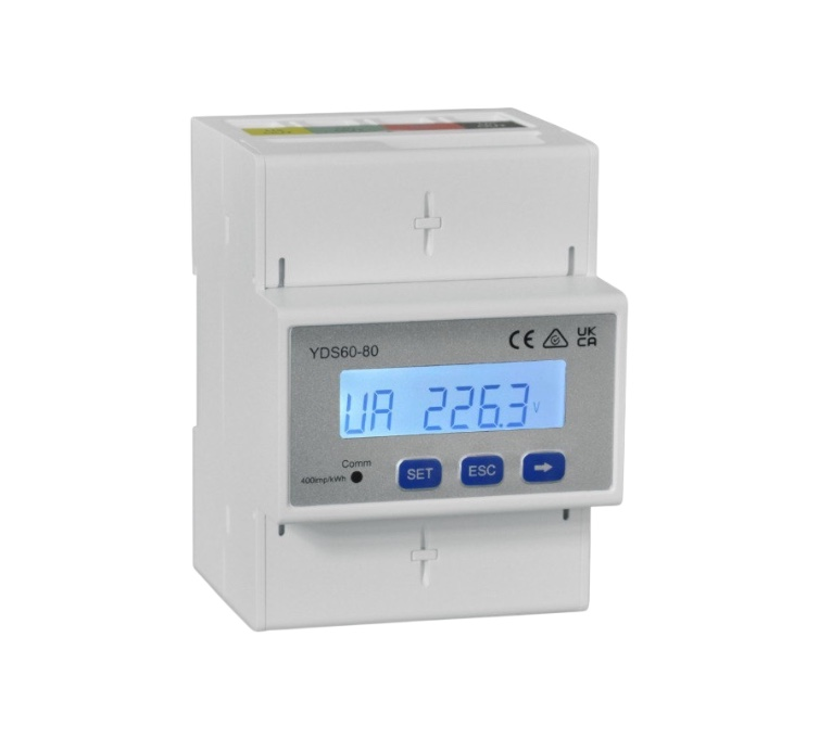 Лічильник трифазний SmartPS-80AI-T0, 80 А, RS485, IP20