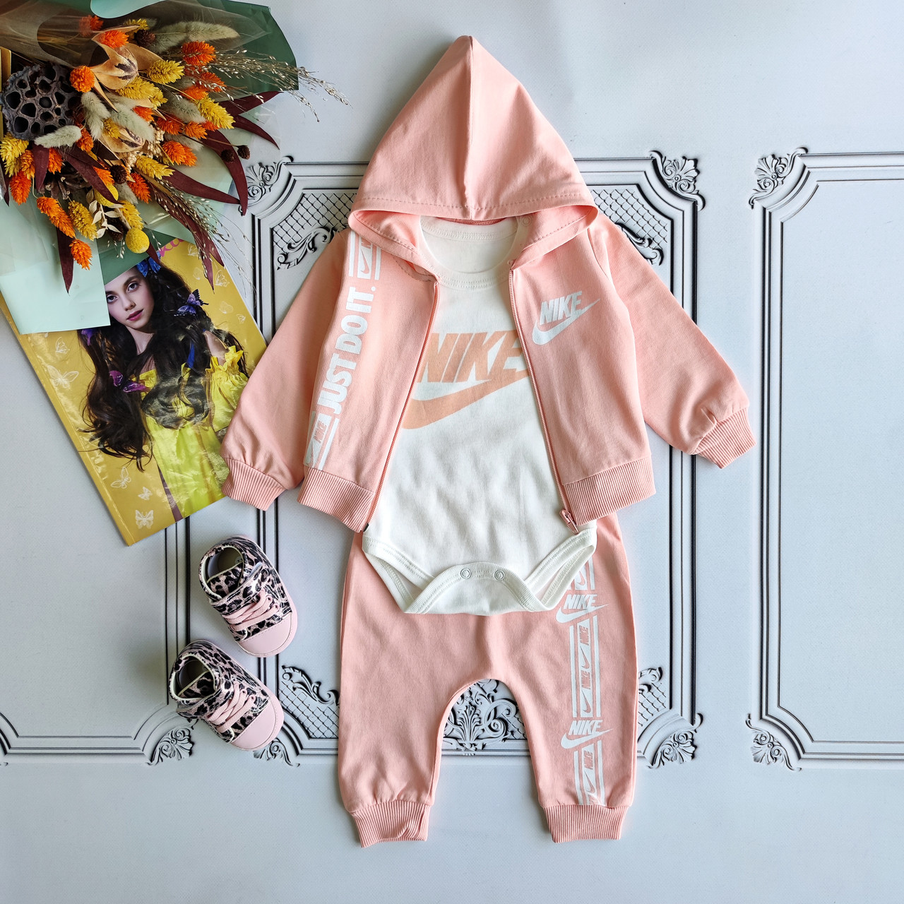 Костюм Nike для новонародженої дівчинки, комплект 3 предметів