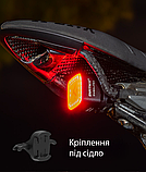 Блимавка на велосипед Enfitnix CubeLite III задній габарит з датчиком гальмування та кріпленням під сідло, фото 4