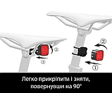 Блимавка на велосипед Enfitnix CubeLite III задній габарит з датчиком гальмування та кріпленням під сідло, фото 7